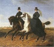 Marie Ellenrieder General Krieg of Hochfelden and his wife on horseback, Sweden oil painting artist